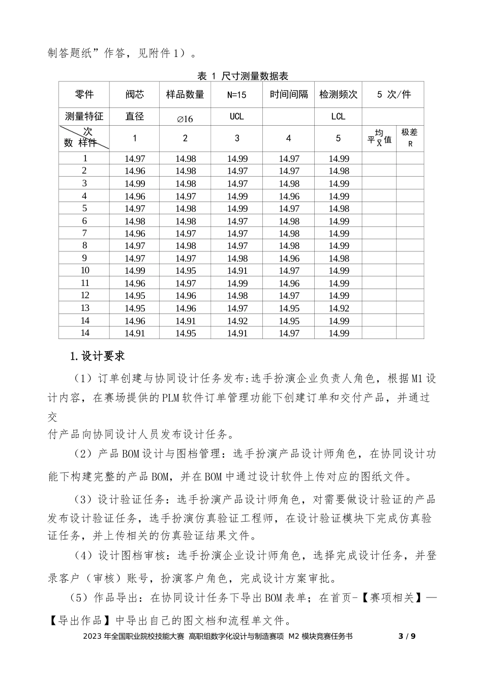 （全国职业技能比赛：高职）GZ013数字化设计与制造赛题第6套学生赛M2_第3页