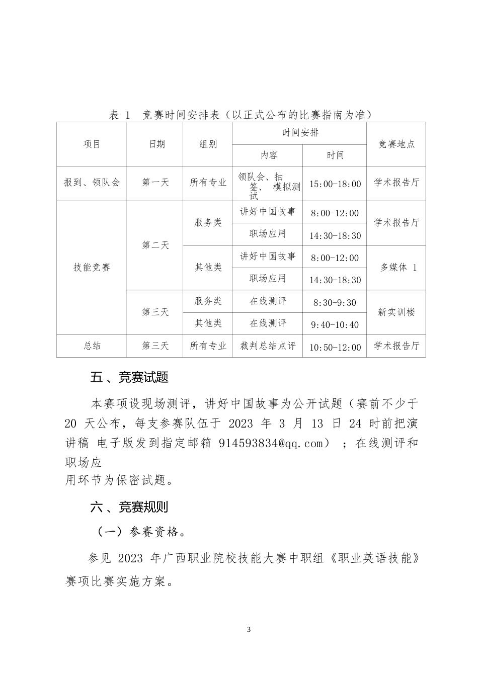 48职业院校技能大赛中职组《职业英语技能》赛项竞赛规程(001)_第3页