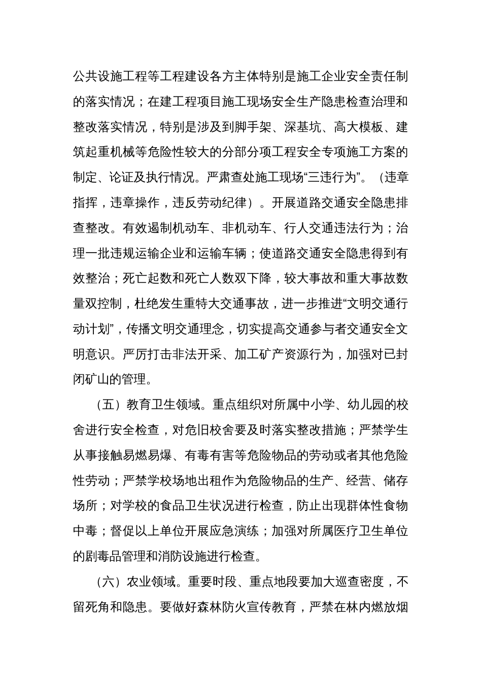 重点领域“安全护盘行动”工作方案_第3页