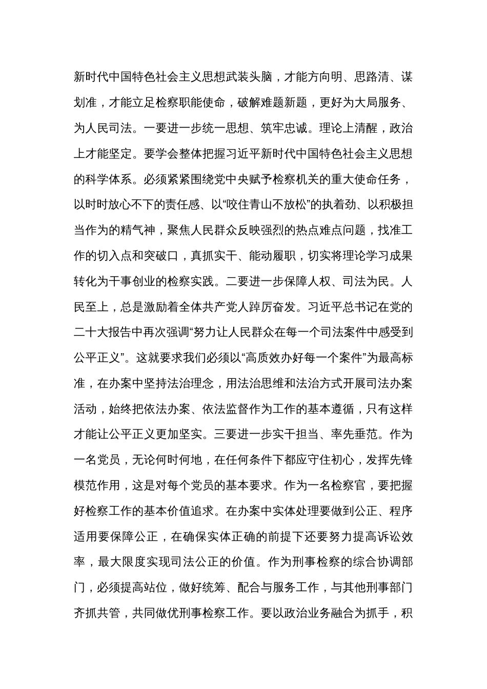 2023检察系统主题教育个人交流发言（6篇，简洁版）_第3页