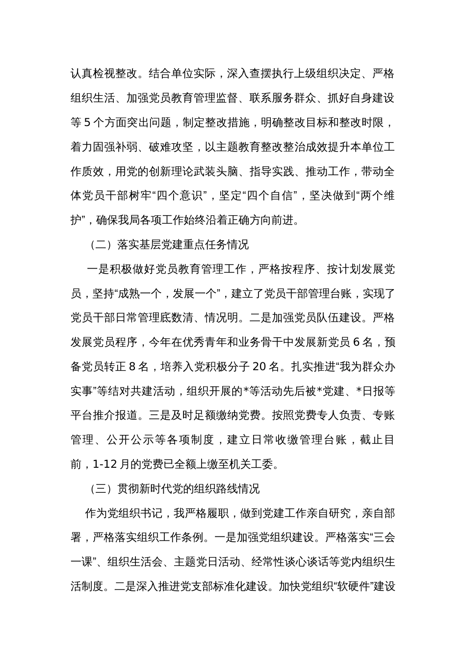 2023年党组织书记抓党建工作述职报告_第2页