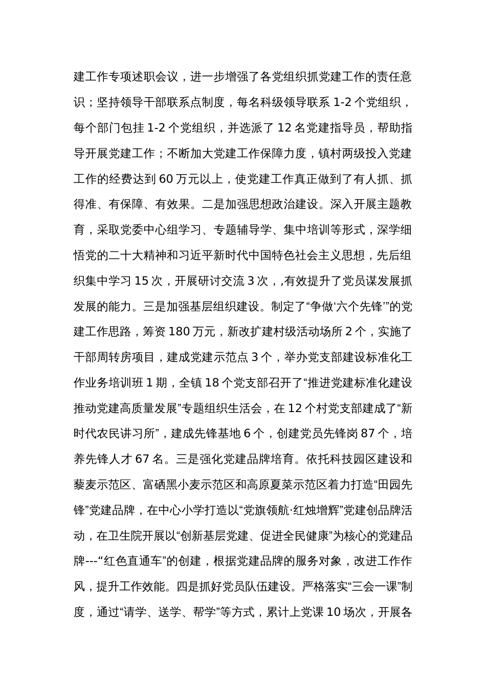 乡镇领导班子述职报告、工作总结汇编（2篇）_第3页