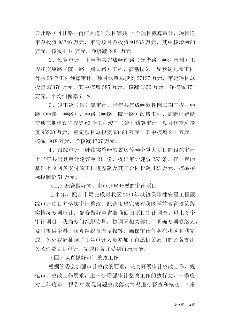 审计局上半年工作总结（四）_第2页