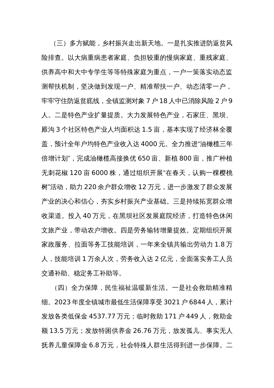 乡镇2023年工作总结及2024年工作计划_1_第3页