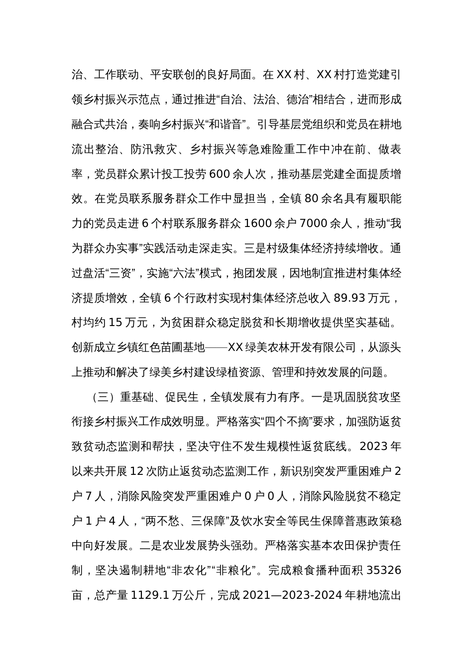乡镇领导班子2023年度工作总结_第3页
