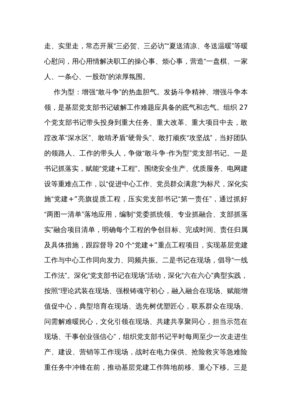 在国有企业基层党支部书记队伍建设工作座谈会上的汇报发言_第3页