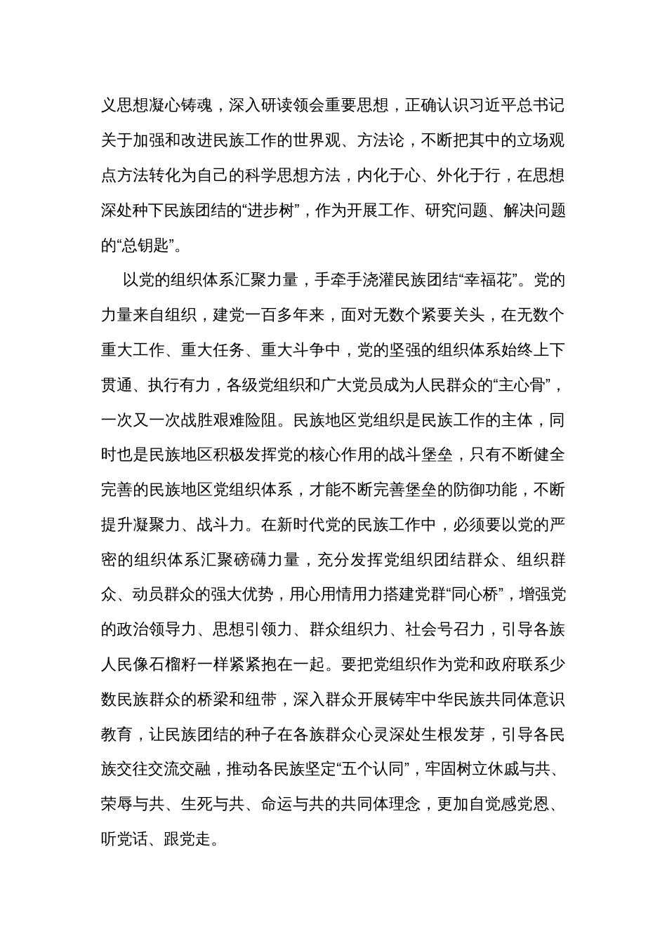 研讨发言：党建引领浇灌民族团结进步之花_第2页