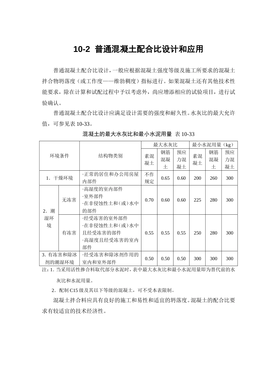102 普通溷凝土配合比设计和应用_第1页