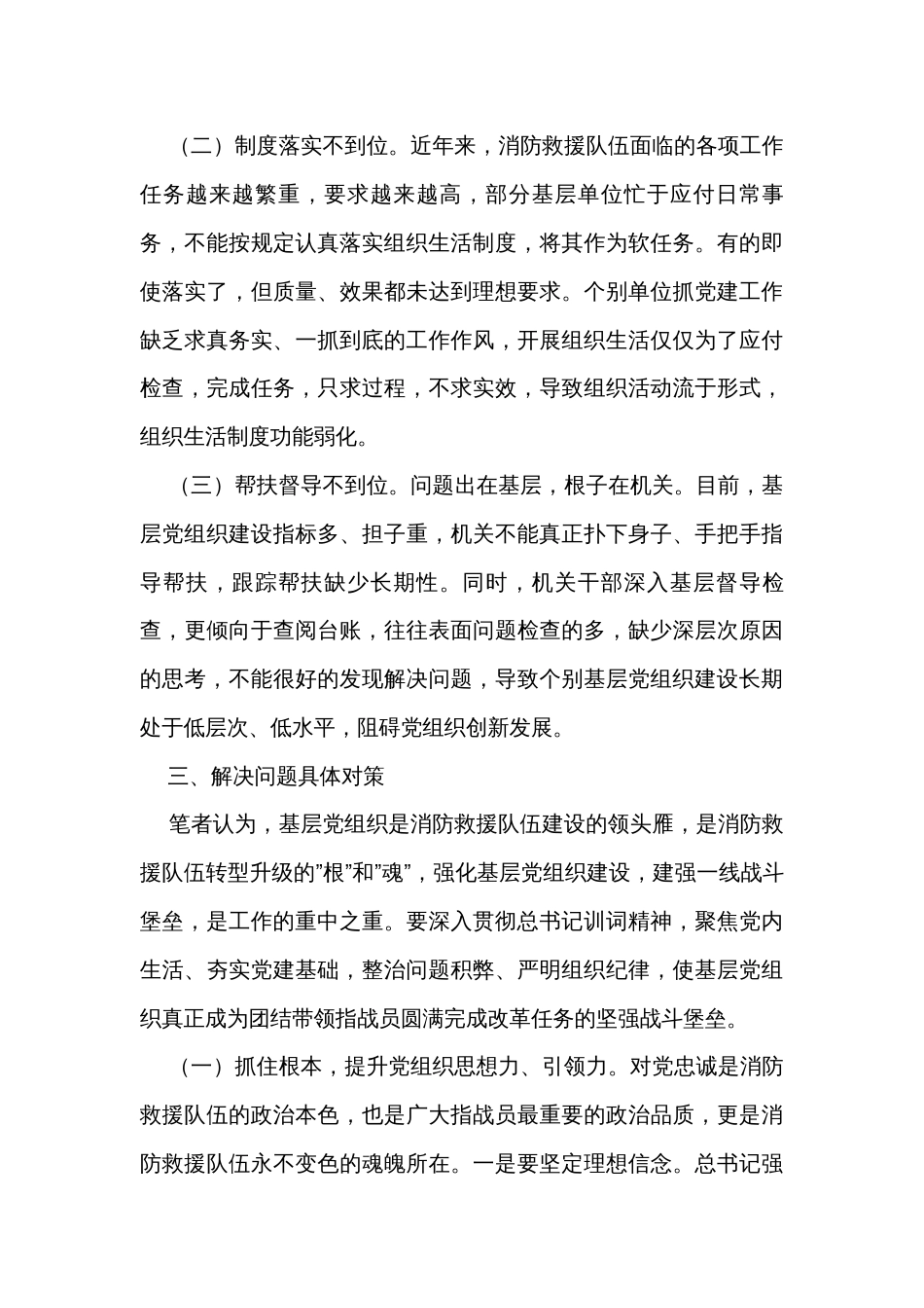 新时代消防救援队伍党建工作经验做法_第3页