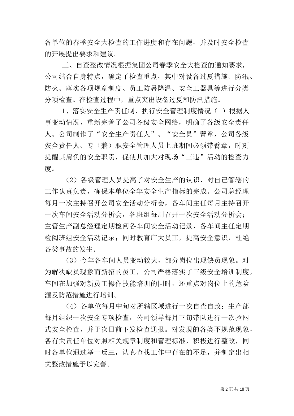 春季安全大检查工作总结（三）_第2页