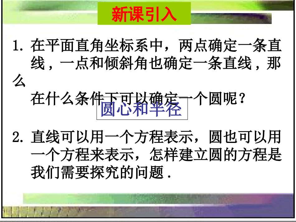 圆的标准方程优质课比赛课件_第2页