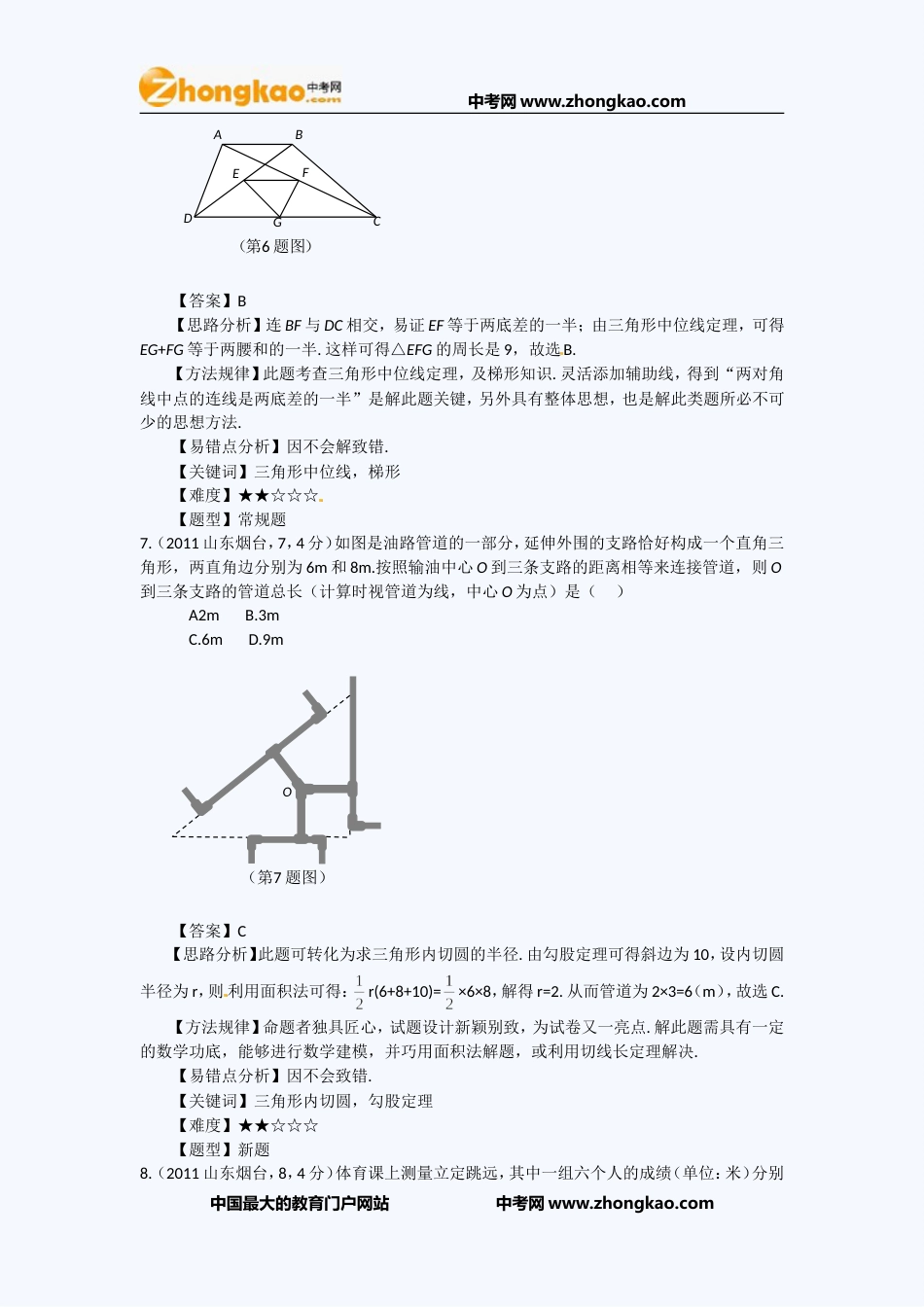 2011烟台中考数学试题[16页]_第3页