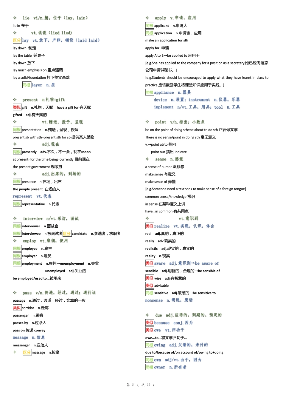 上海高考英语知识点整理[34页]_第3页