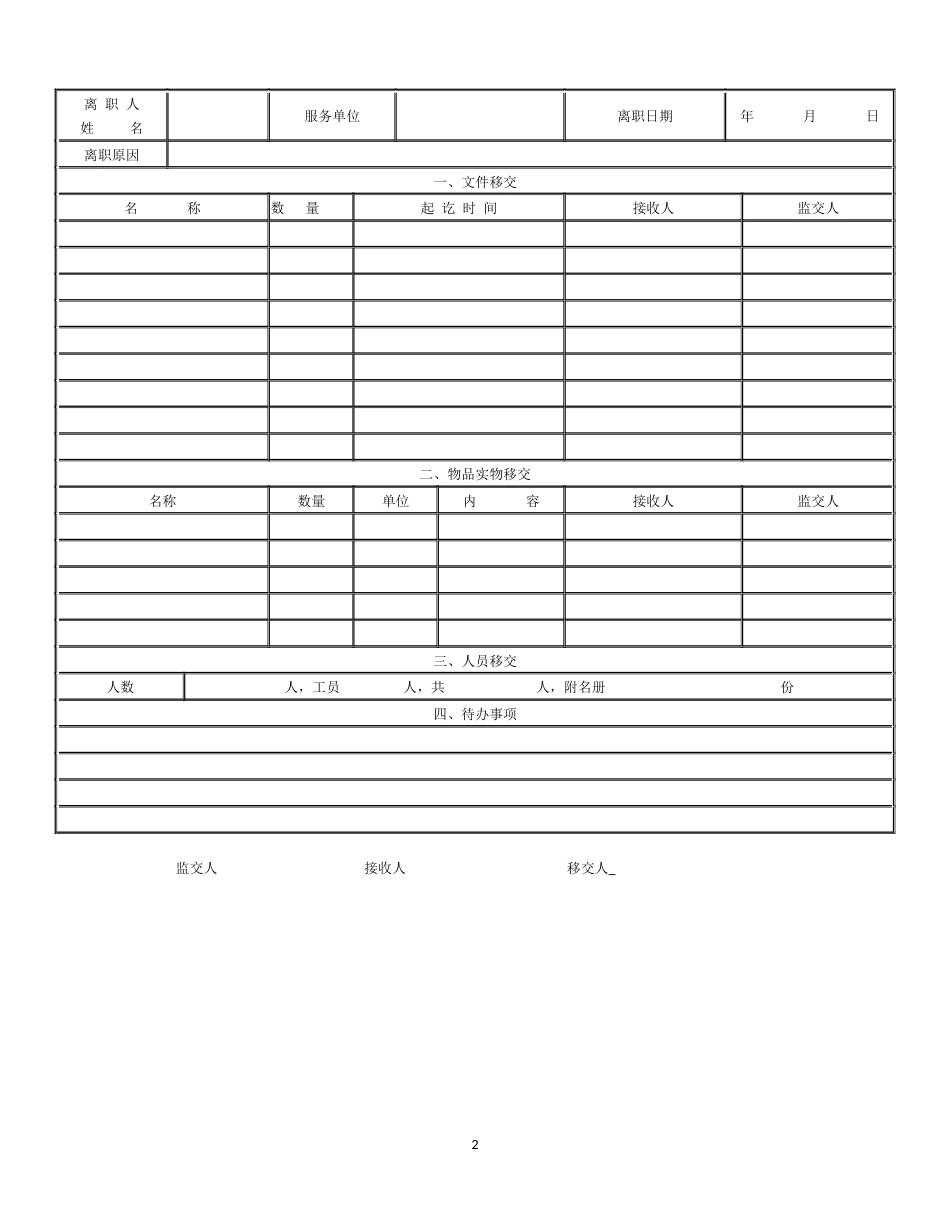 物品移交清单格式_第2页