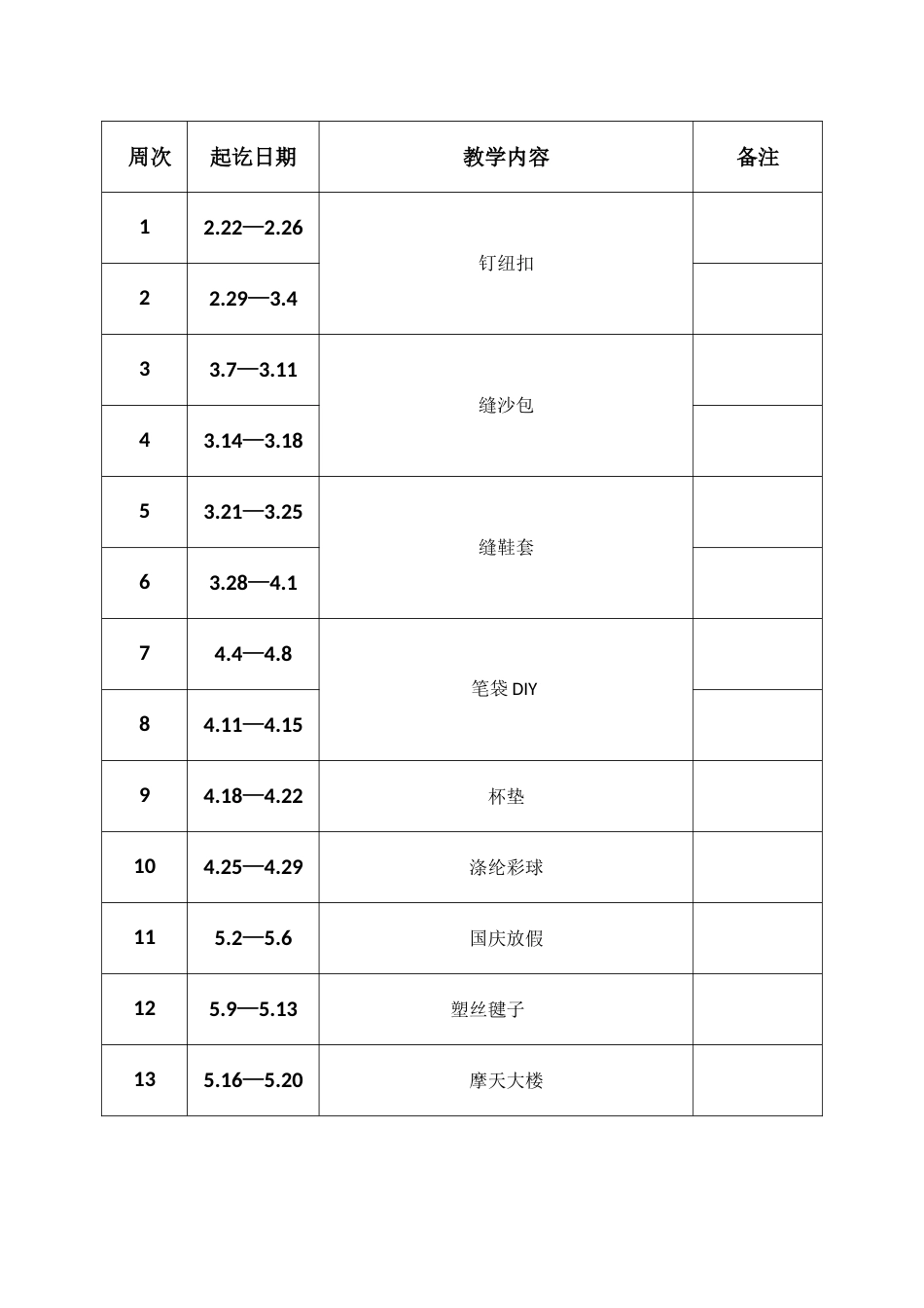 苏教版四年级下册劳动与技术教学计划_第3页