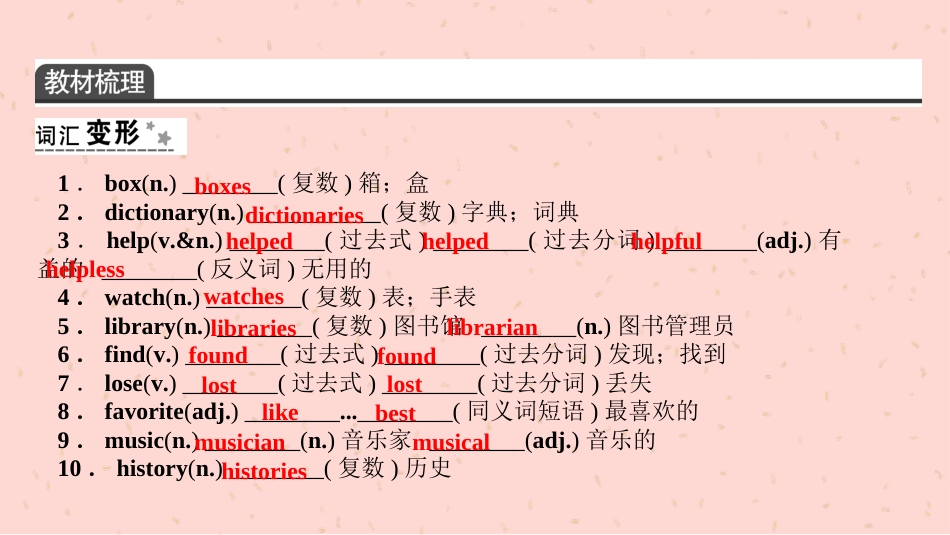 2019中考英语话题复习四Schoolandschoollife(学校和学校生活)_第3页
