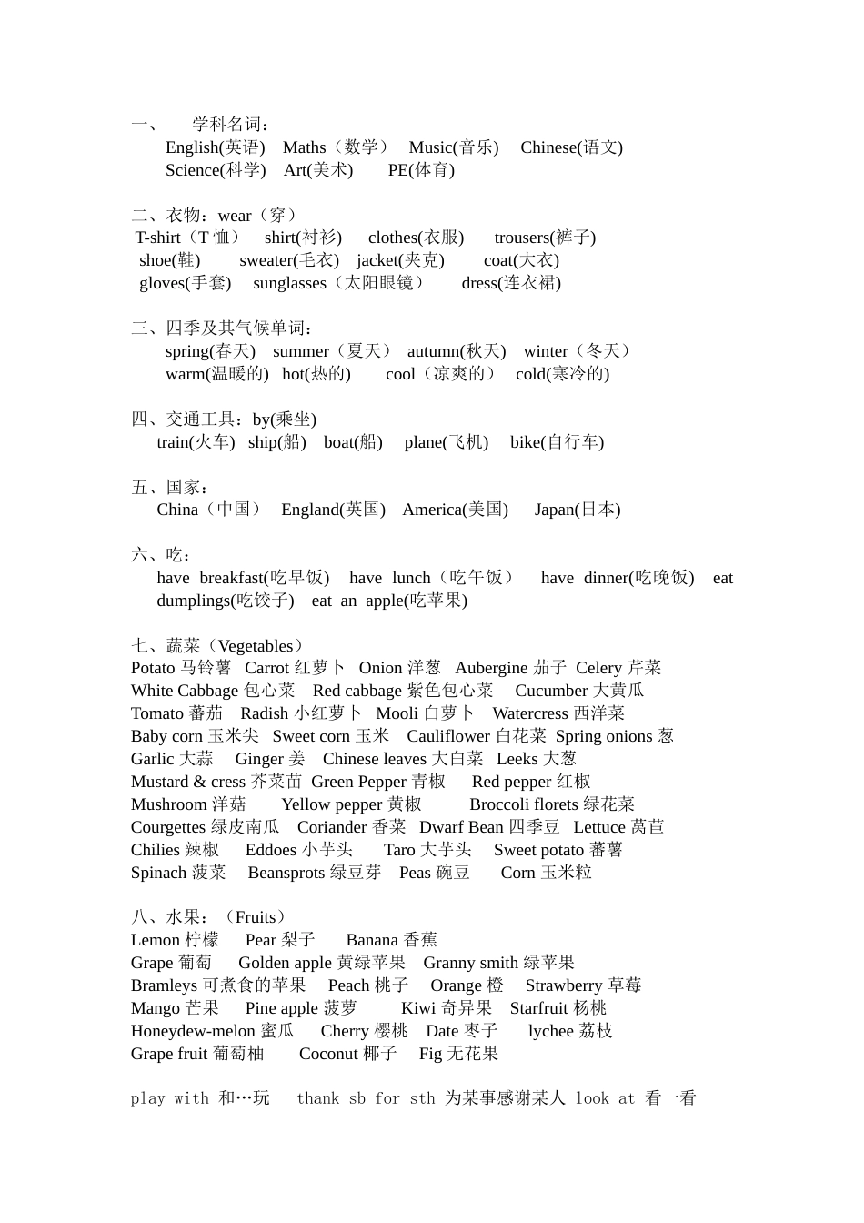 小学英语二年级相关学习资料_第1页