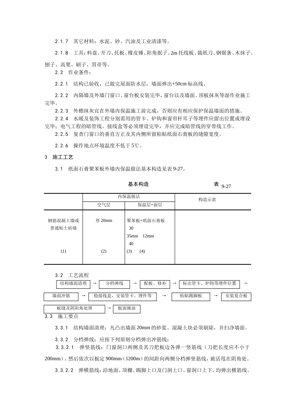 021纸面石膏聚苯复合板外墙内保温墙面施工工艺[4页]_第2页