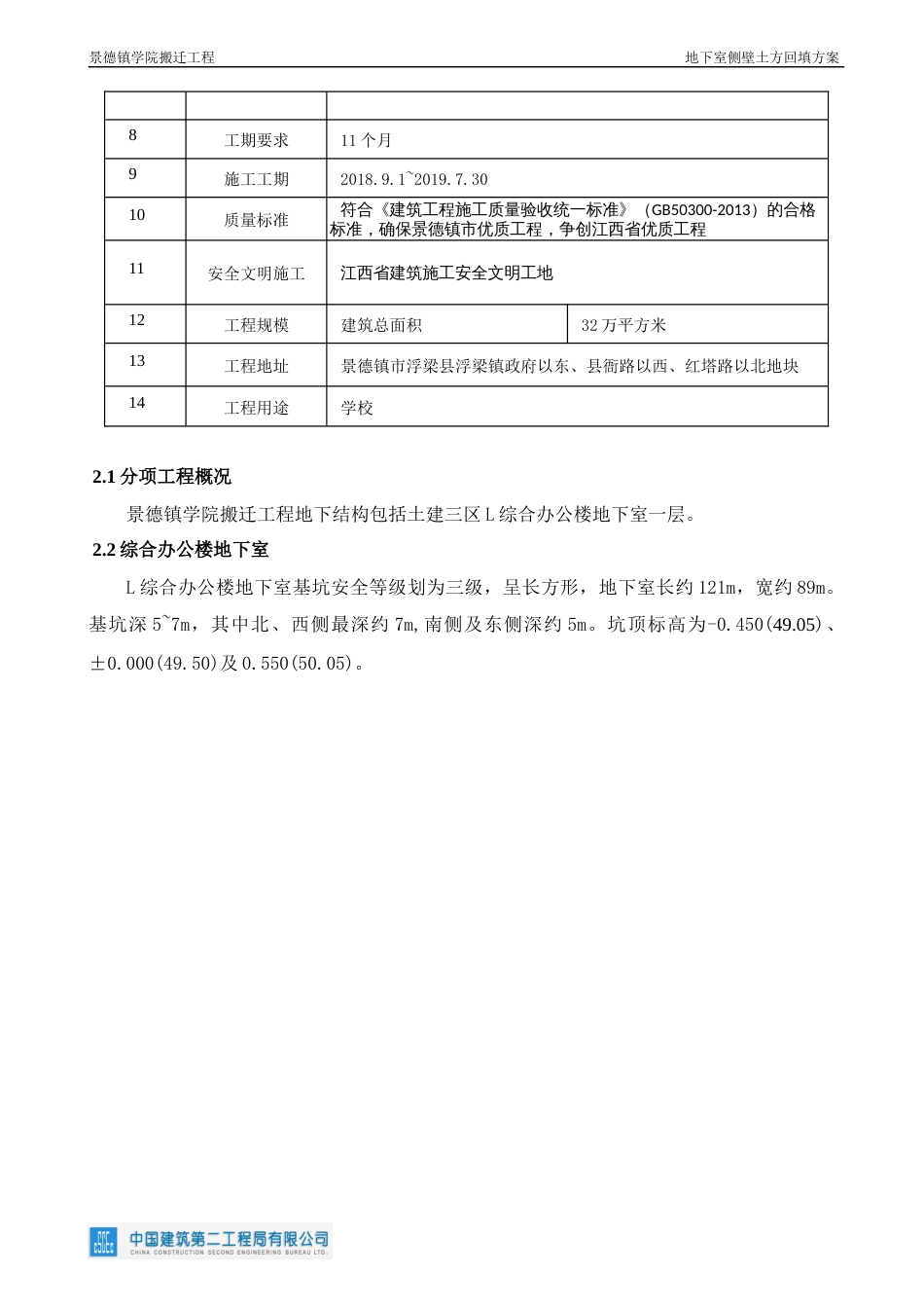 景德镇学院搬迁工程—地下室侧壁土方回填方案[20页]_第3页