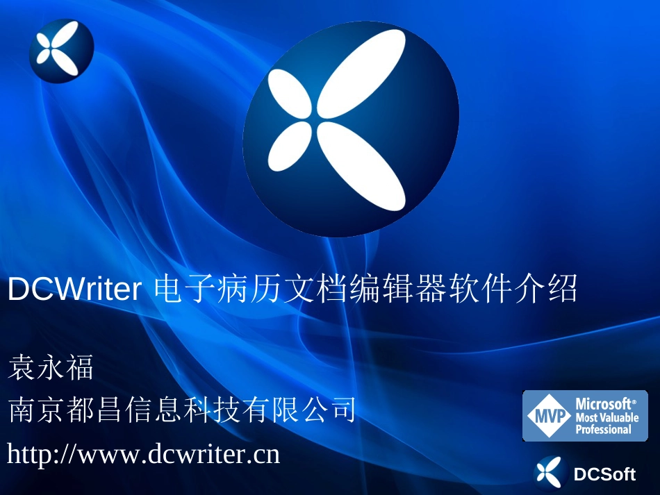 DCWriter电子病历文本编辑器软件(简称DCWriter)解析_第1页