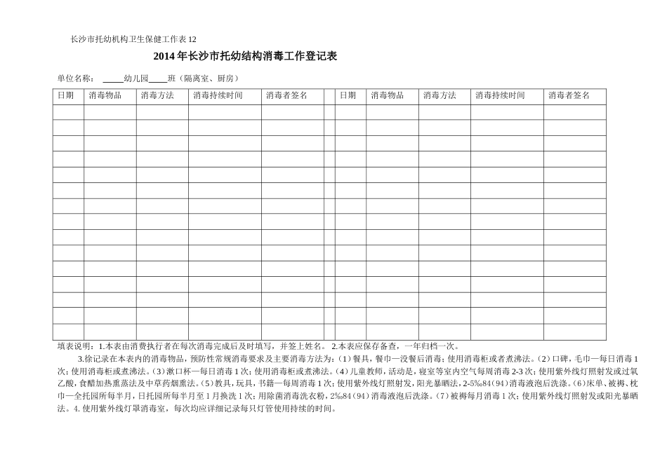 消毒工作登记表[1页]_第1页