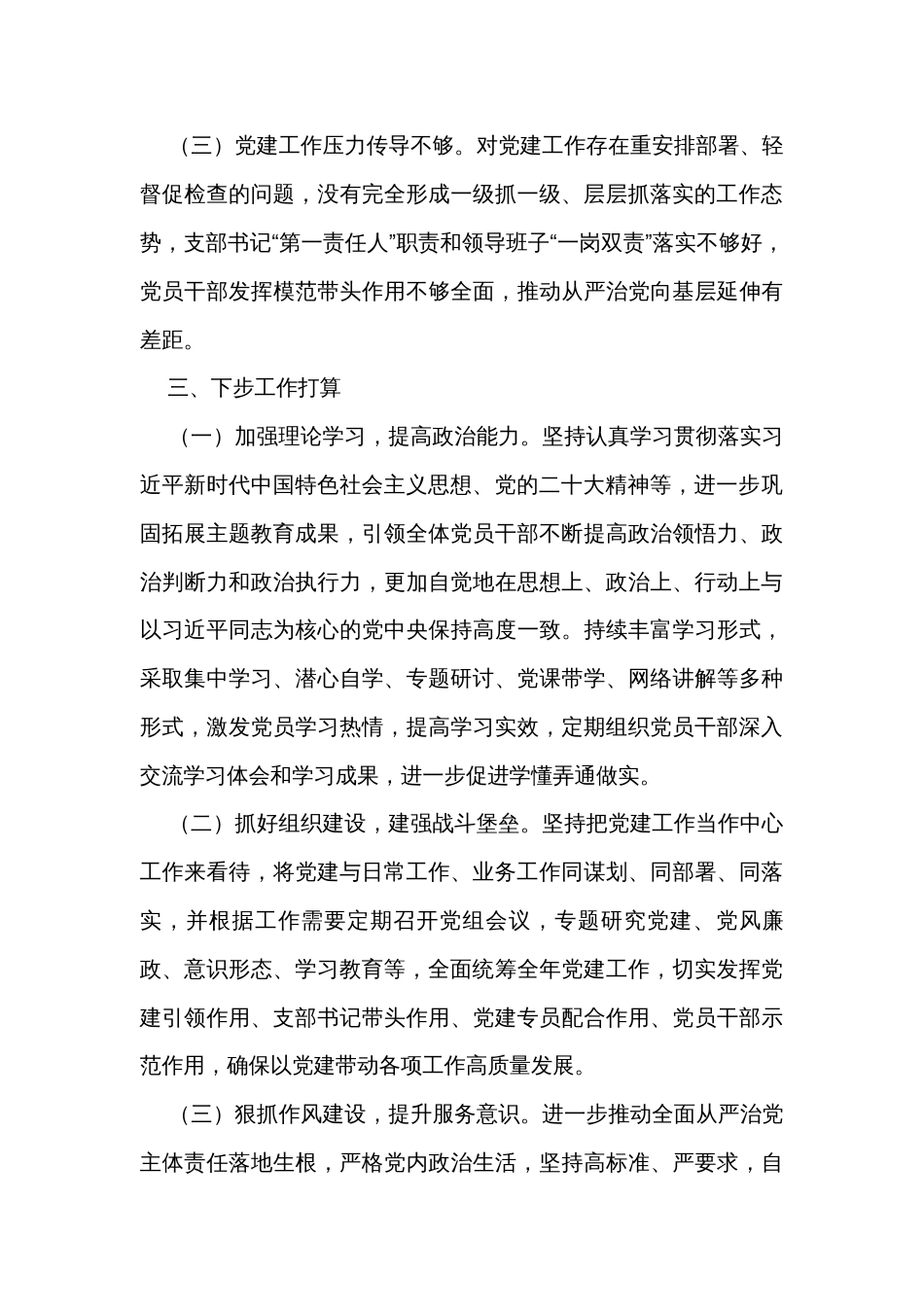 2023年度抓基层党建工作述职报告（6篇）_第3页