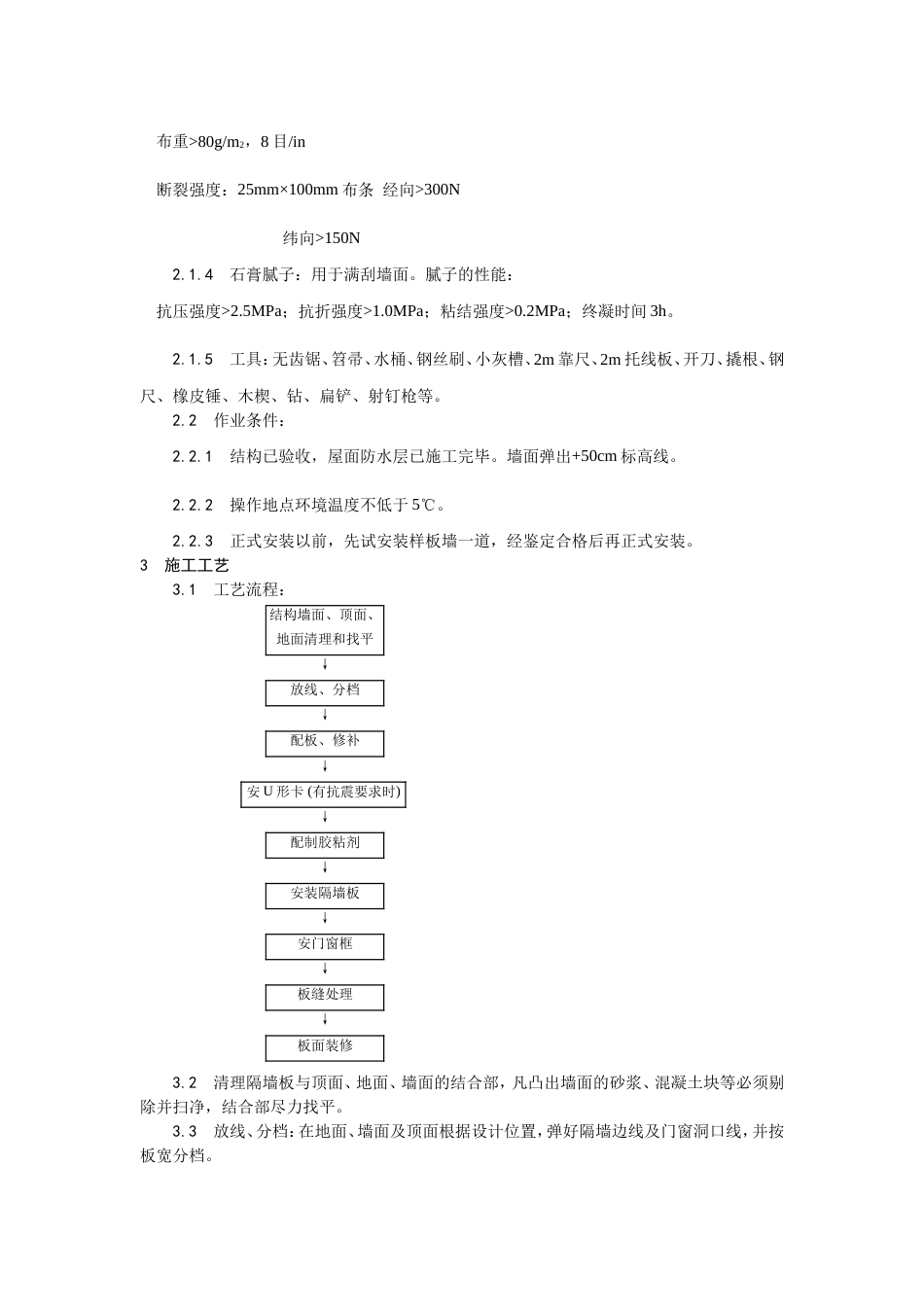 017增强水泥GRC空心条板隔墙施工工艺[4页]_第2页