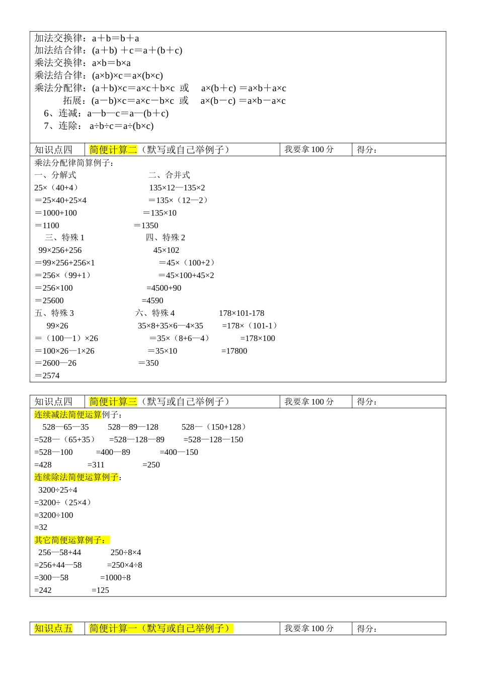 青岛版四年级下册数学所有单元知识点总结[7页]_第2页