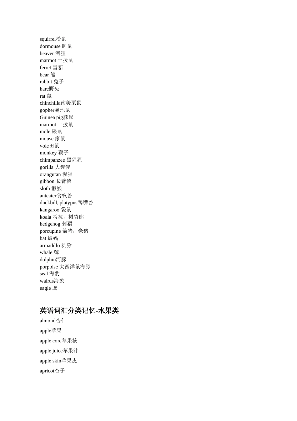 蔬菜动物英语词汇带音标[3页]_第3页