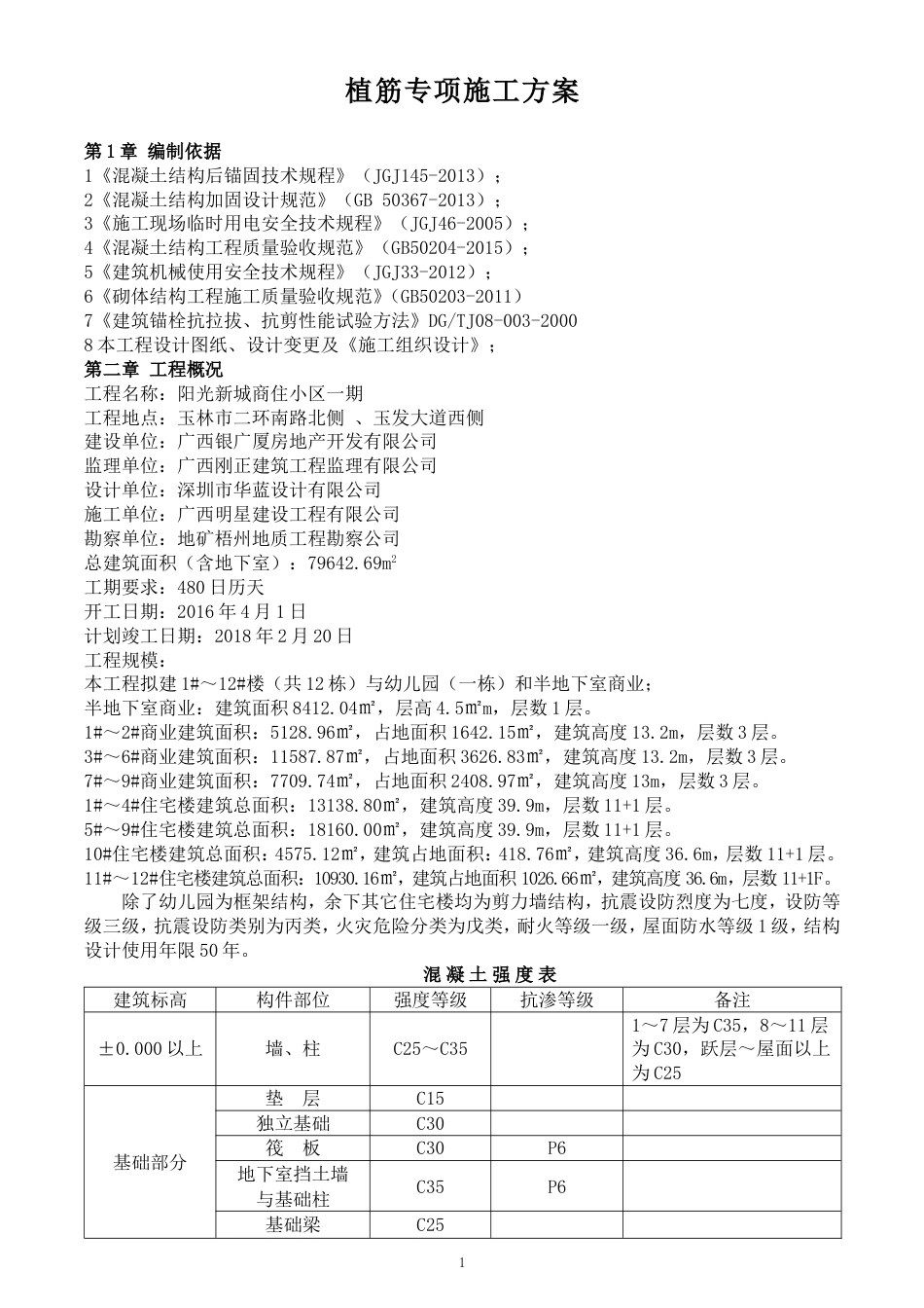 植筋专项施工方案[12页]_第1页