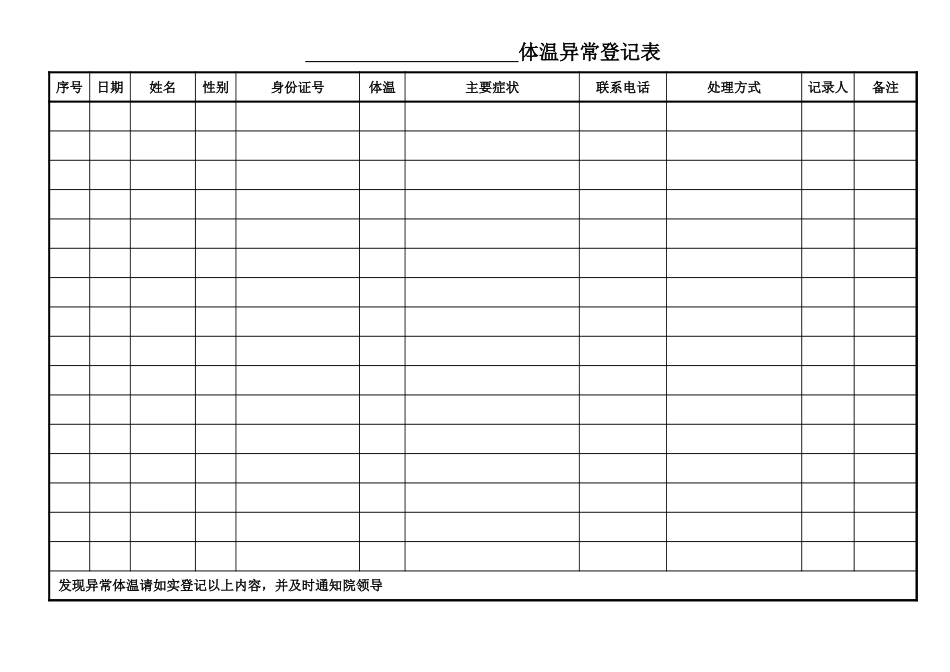 体温异常登记表_第1页