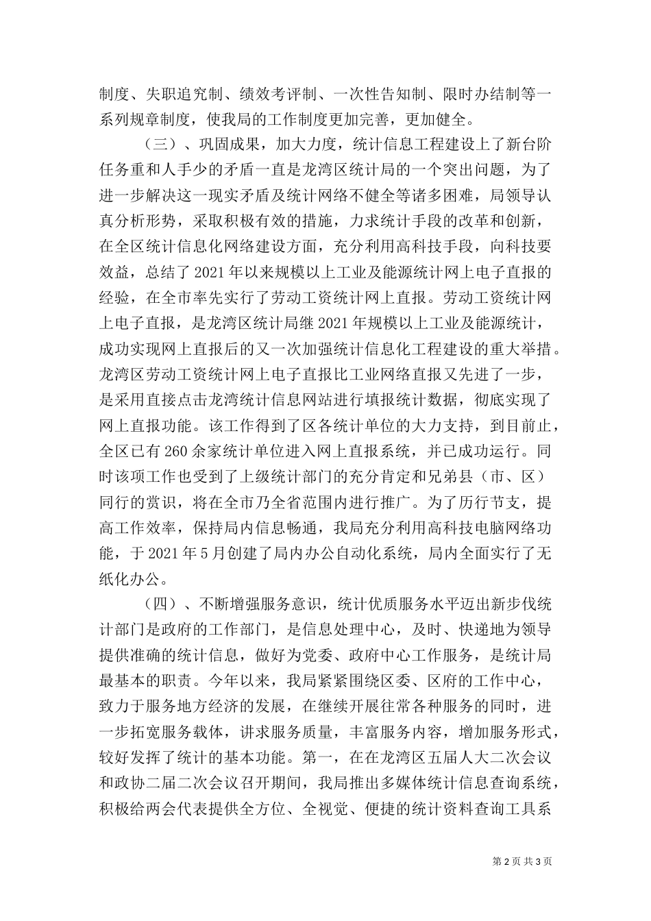 工作总结（统计）_第2页
