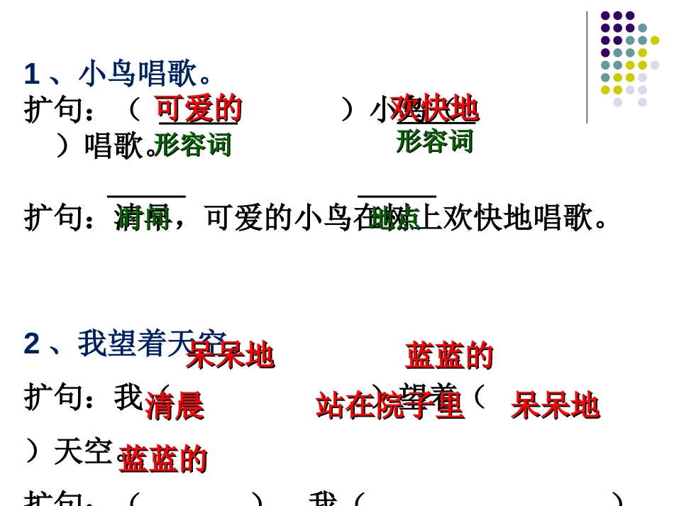 四年级语文句子复习2：扩句与缩句_第3页