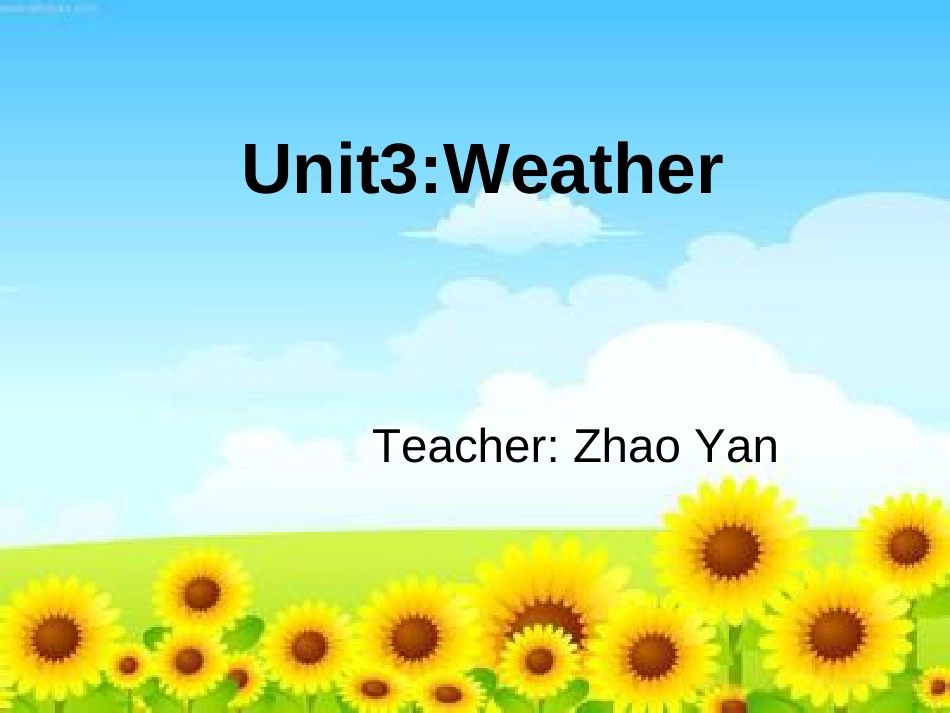 新版人教版PEP小学英语四年级下册第三单元U3weather复习[47页]_第1页