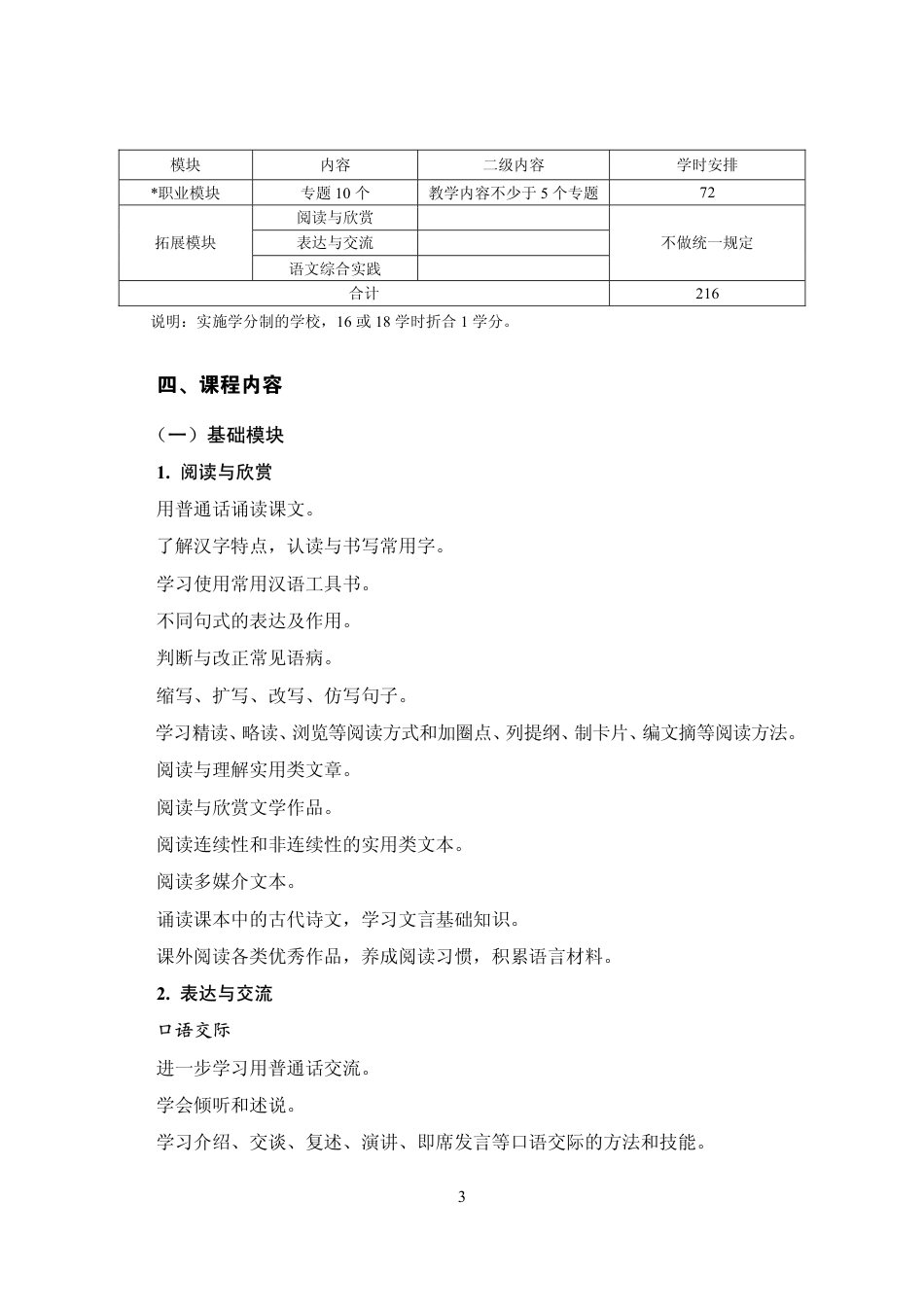 中等职业学校语文课程标准中华人民共和国教育部_第3页
