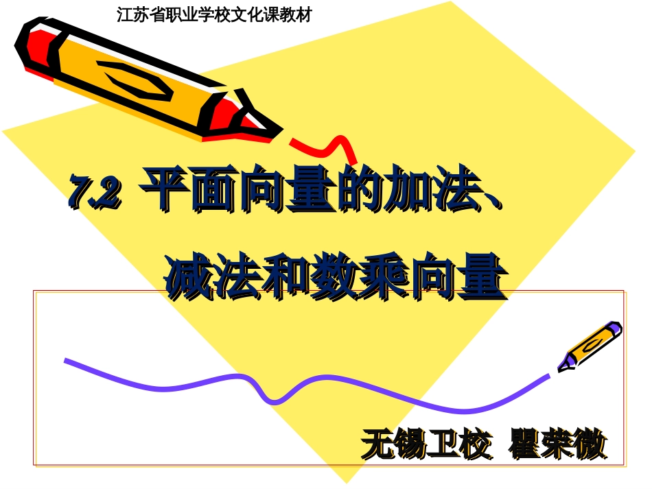 7.2平面向量的加法、减法和数乘向量_第1页