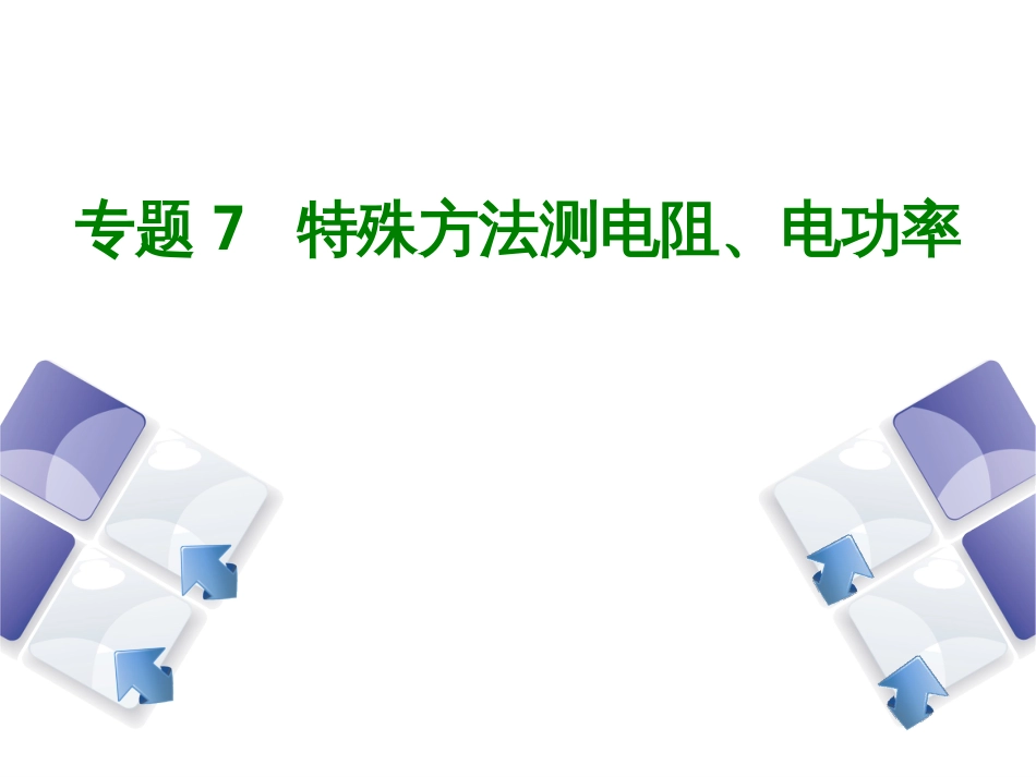 7.专题七特殊方法测电阻、电功率_第1页