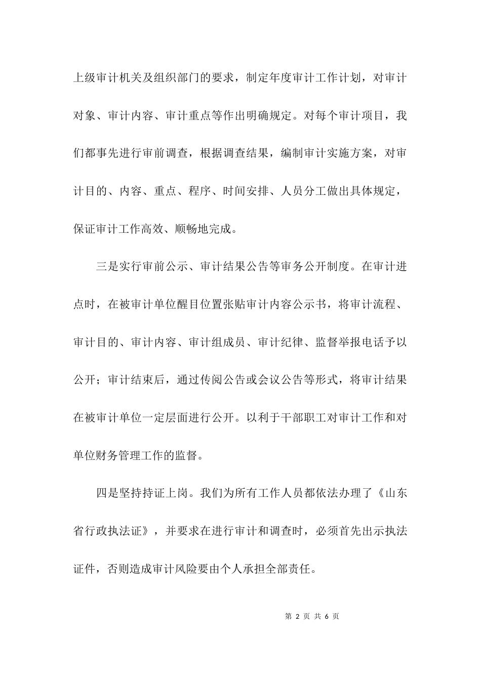 （精选）审计局行政执法自查报告_第2页