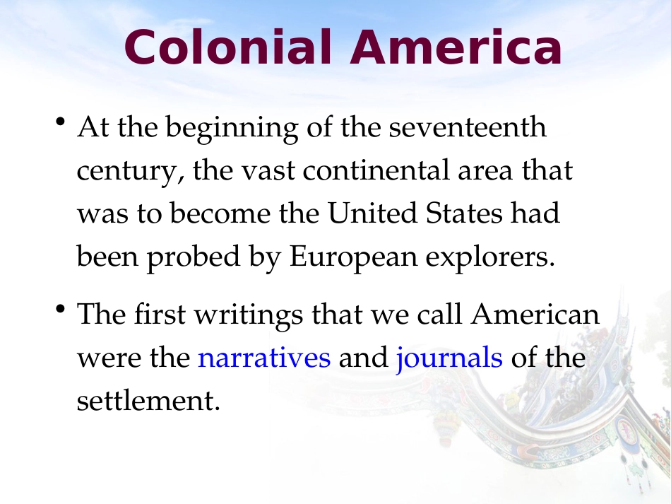 2.ColonialAmerica殖民时期的美国文学_第2页