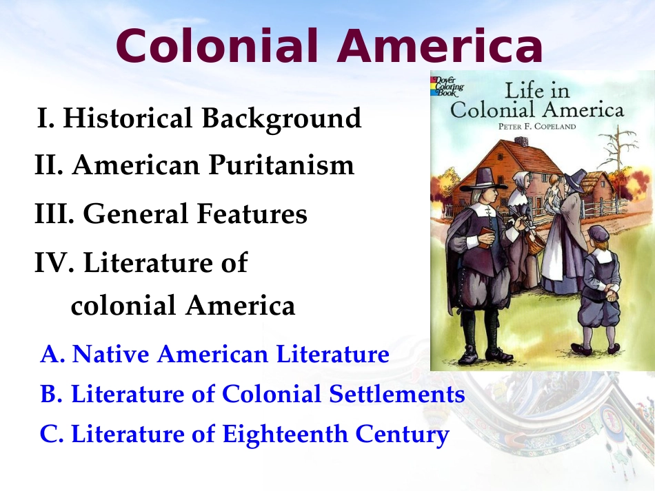 2.ColonialAmerica殖民时期的美国文学_第3页