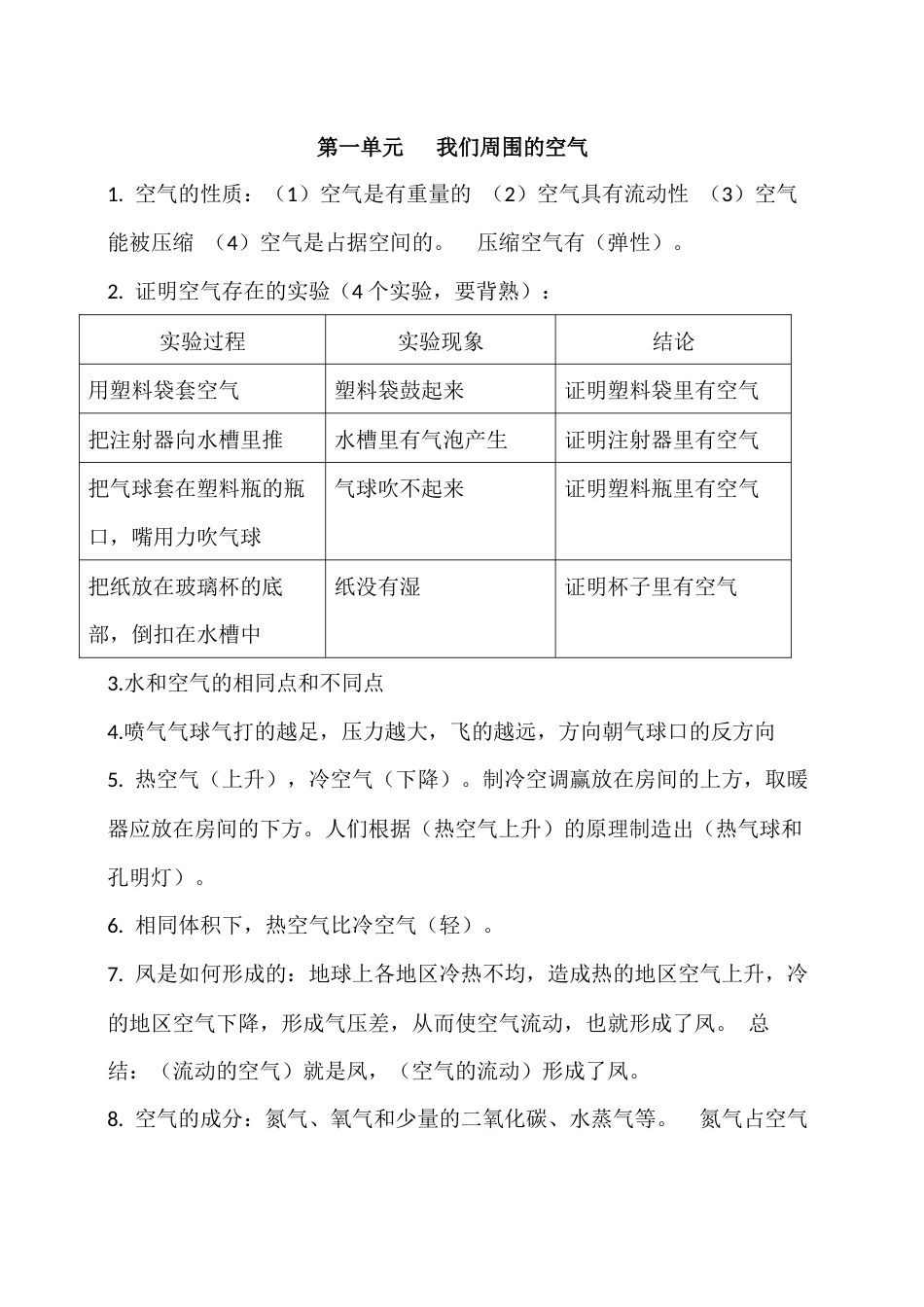 苏教版四年级科学上册知识点整理_第1页