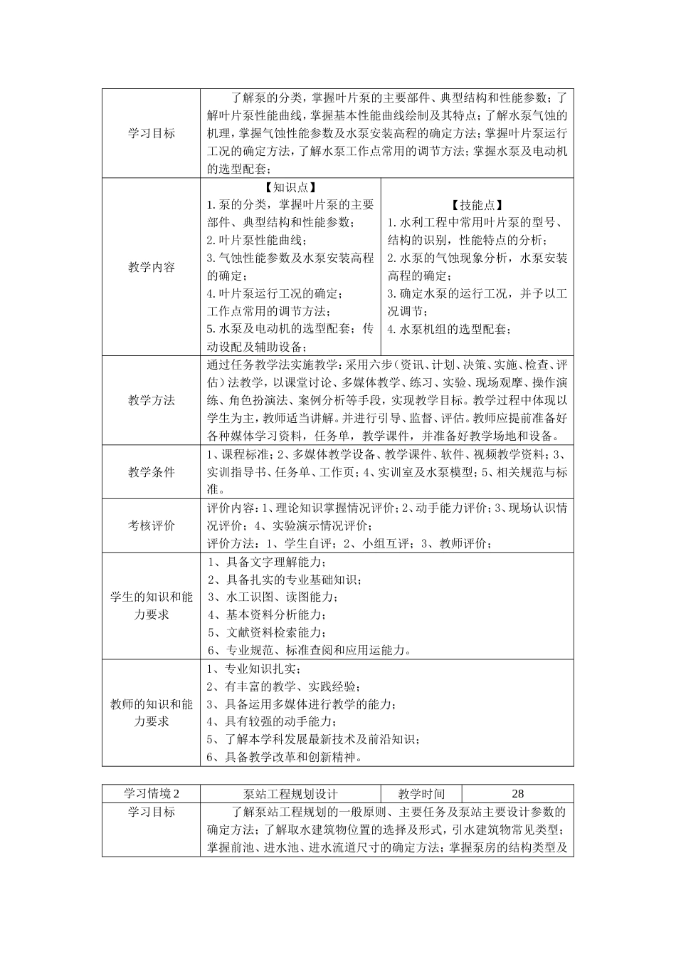 《水泵及水泵站运行管理》学习领域_第3页
