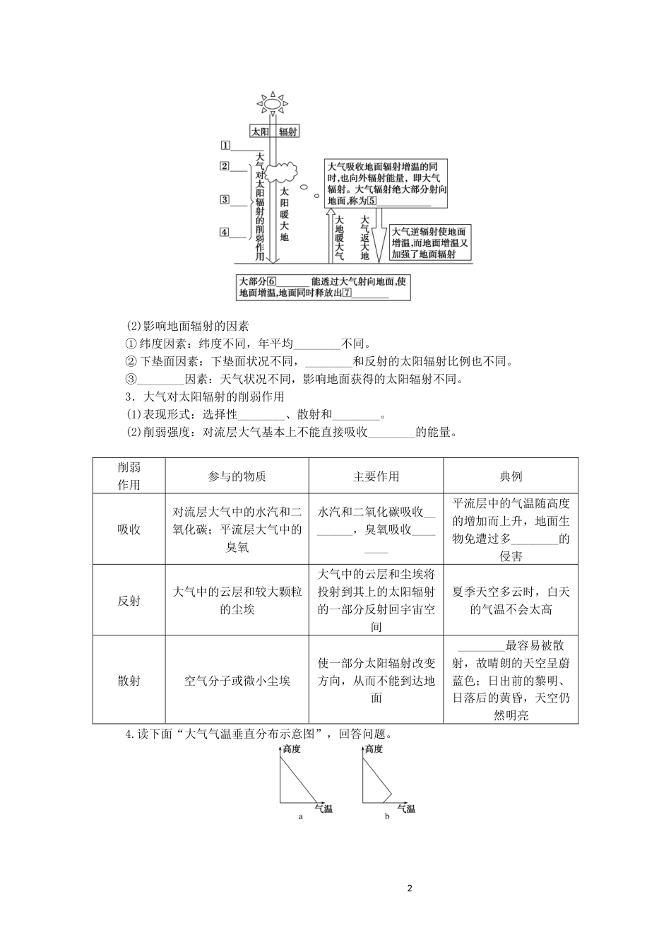 统考版2023版高三地理一轮复习第8讲对流层大气的受热过程和热力环流讲义_第2页