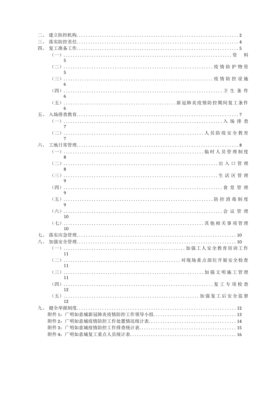 如意城项目部关于疫情防控工作方案[28页]_第2页