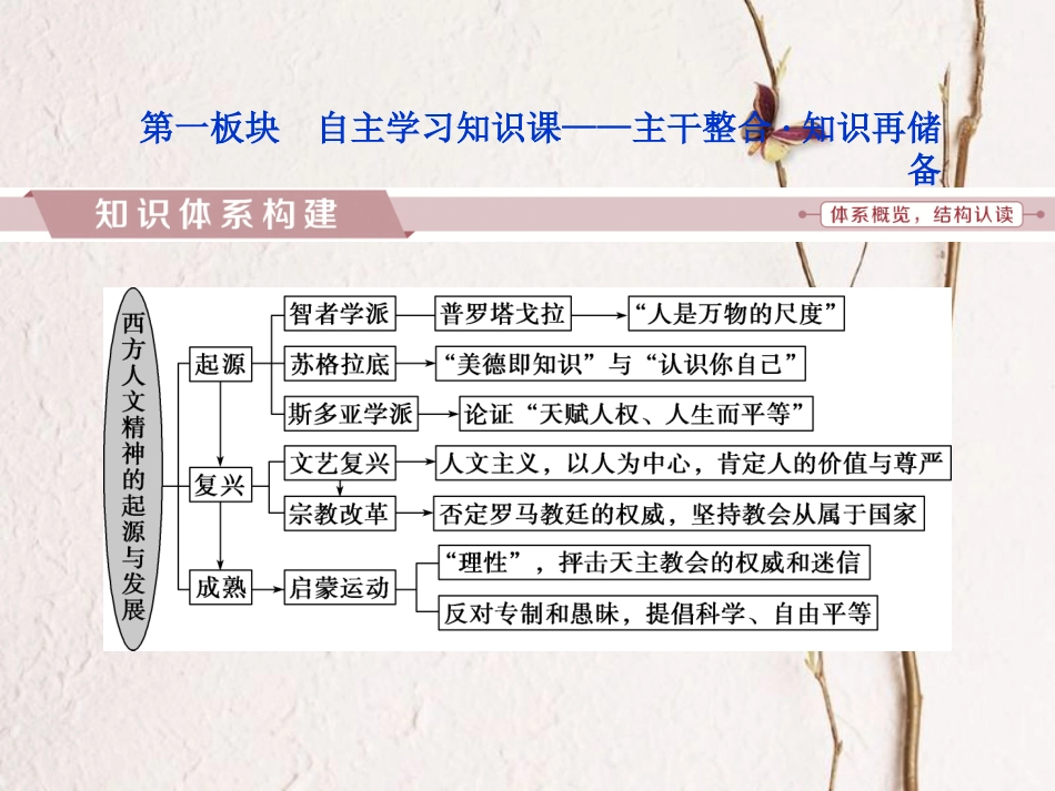 （全国通用）高考历史一轮复习 专题十四 西方人文精神的起源与发展专题整合提升课件_第2页