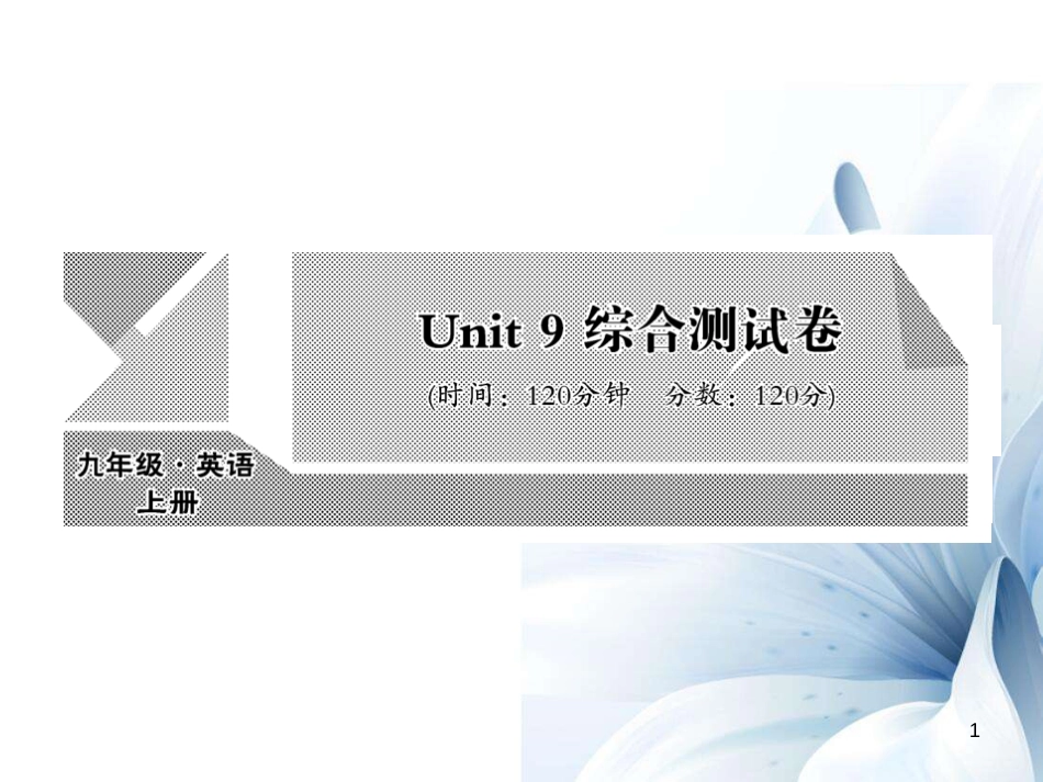 九年级英语全册 Unit 9 I like the music that I can dance to综合测试卷课件 （新版）人教新目标版[共21页]_第1页