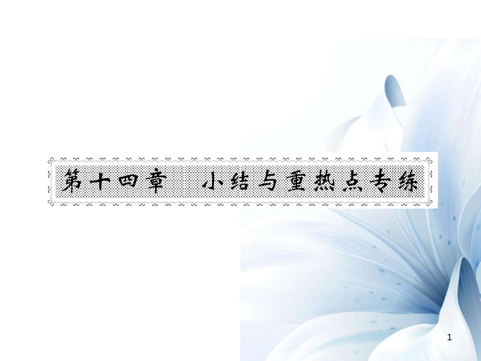 八年级数学上册 第14章 整式的乘法与因式分解小结与重热点专练课件 （新版）新人教版[共12页]_第1页