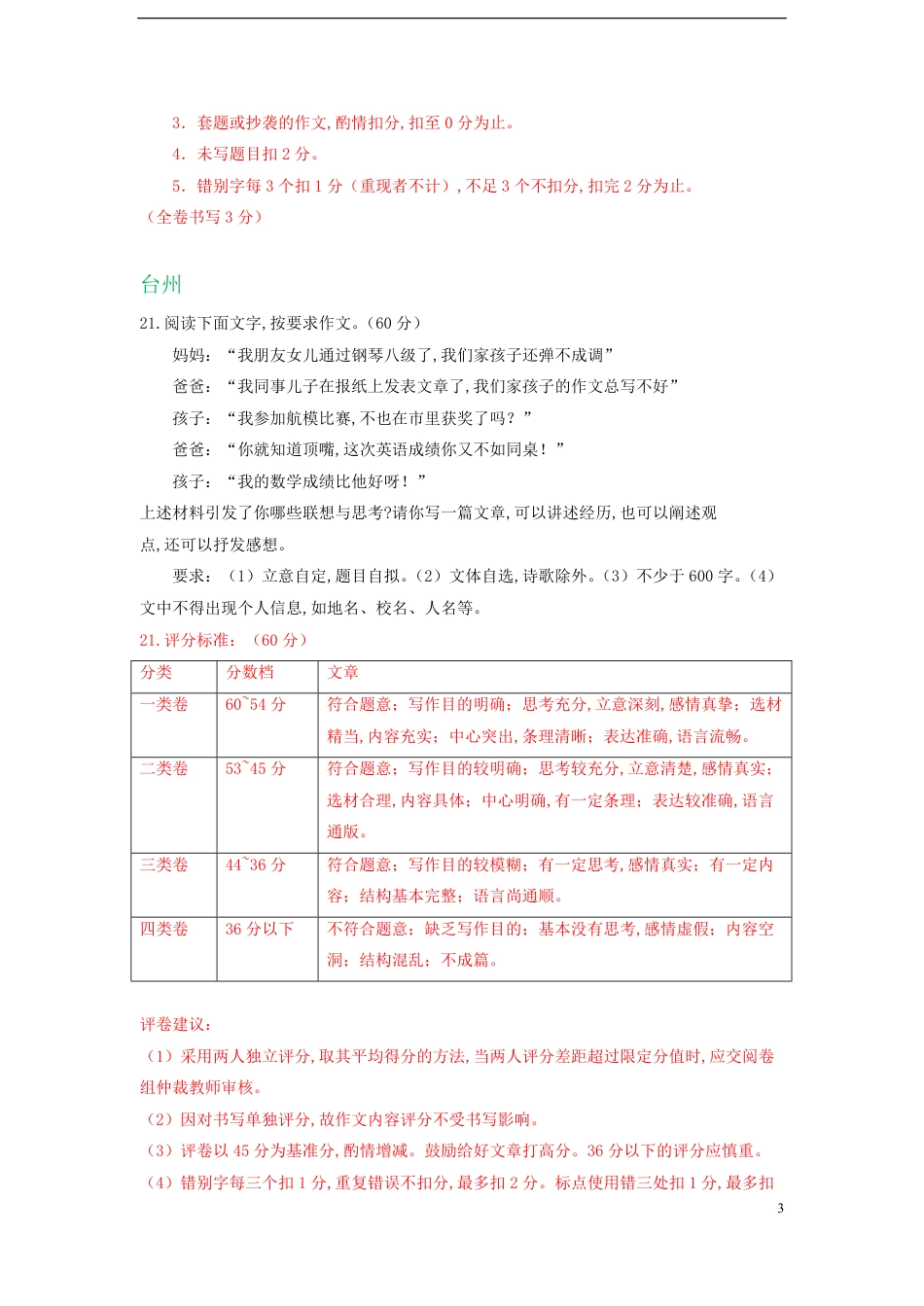 浙江省11市2020年中考语文试卷分类汇编：写作专题_第3页