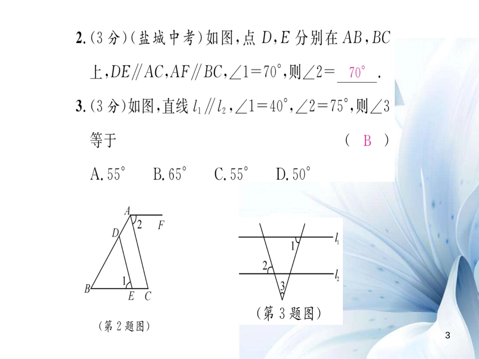 八年级数学上册 第七章 平行线的证明双休作业十二课件 （新版）北师大版[共20页]_第3页