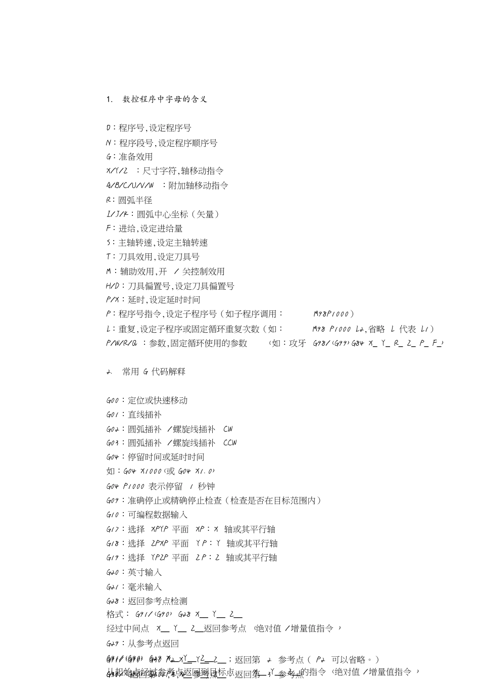 CNC加工中心程序代码大全[共4页]_第1页